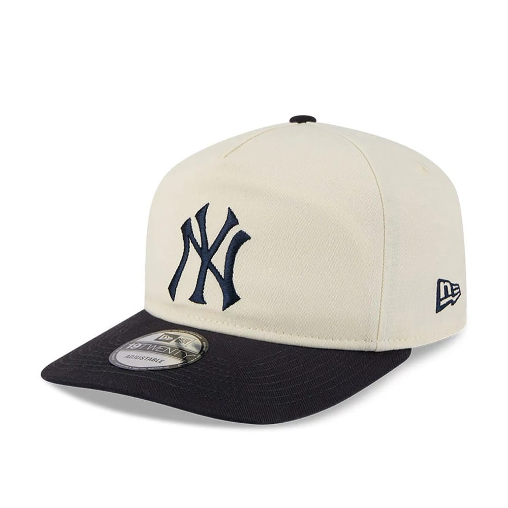 New York Yankees MLB 2 Tone Washed Cream 19TWENTY Adjustable Cap-zelvios