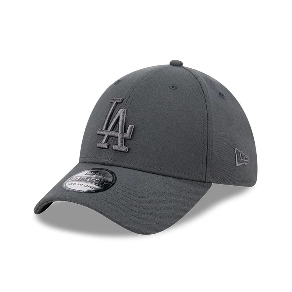LA Dodgers MLB Steel Charcoal 39THIRTY Stretch Fit Cap-zelvios