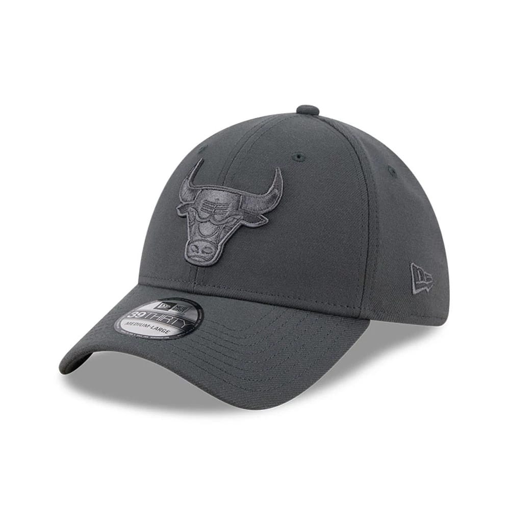 Chicago Bulls NBA Steel Charcoal 39THIRTY Stretch Fit Cap-zelvios