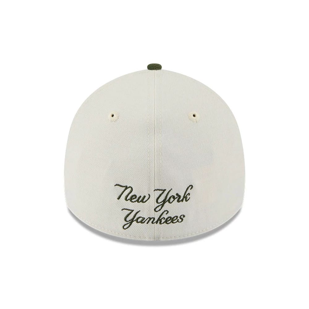 New York Yankees MLB Chrome Cream 39THIRTY A-Frame Stretch Fit Cap-zelvios