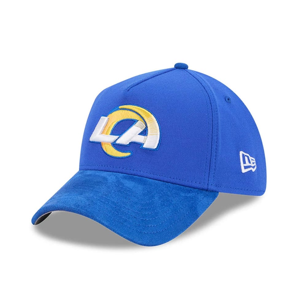 LA Rams NFL Suede Blue 39THIRTY A-Frame Stretch Fit Cap-zelvios
