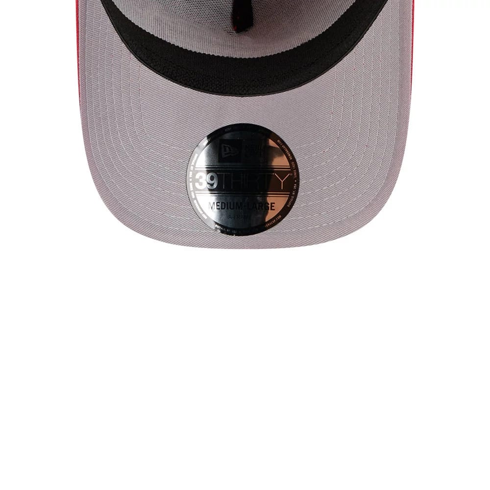 Buffalo Bills NFL Suede Red 39THIRTY A-Frame Stretch Fit Cap-zelvios