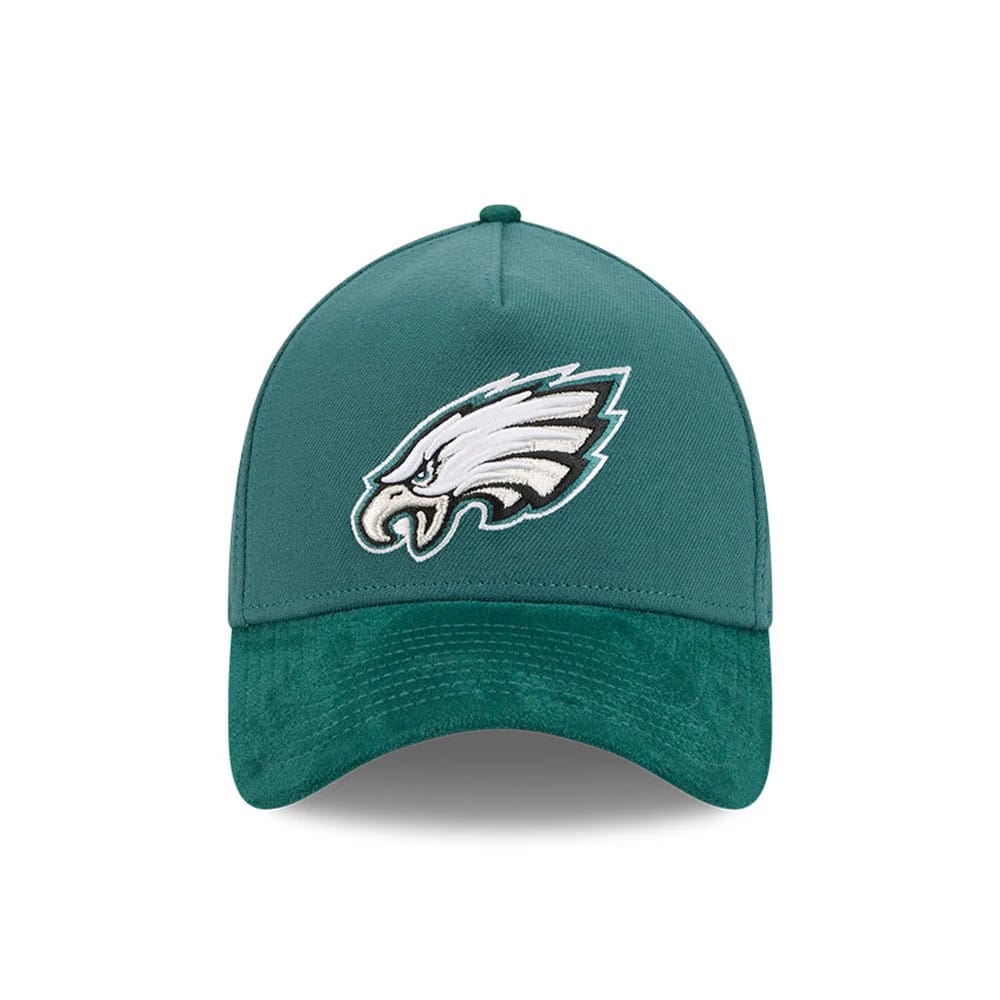 Philadelphia Eagles NFL Suede Dark Green 39THIRTY A-Frame Stretch Fit Cap-zelvios