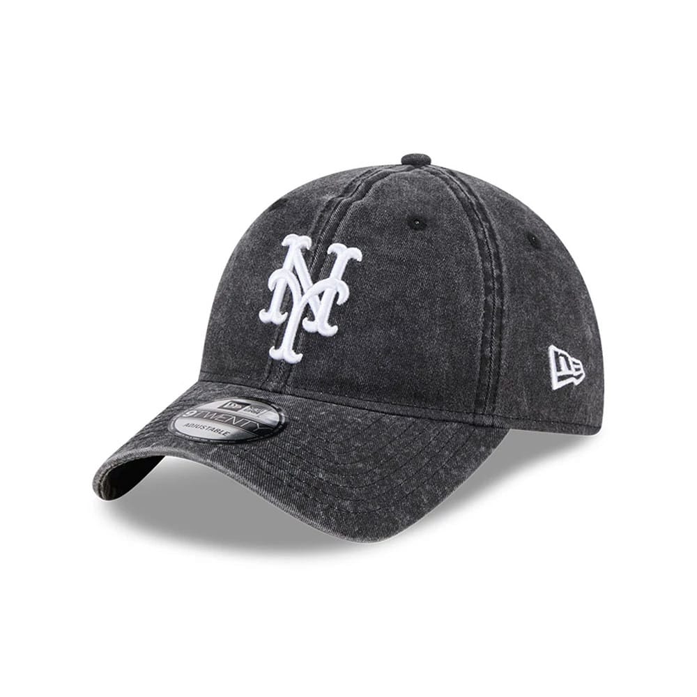 New York Mets MLB Overwash Black 9TWENTY Adjustable Cap-zelvios