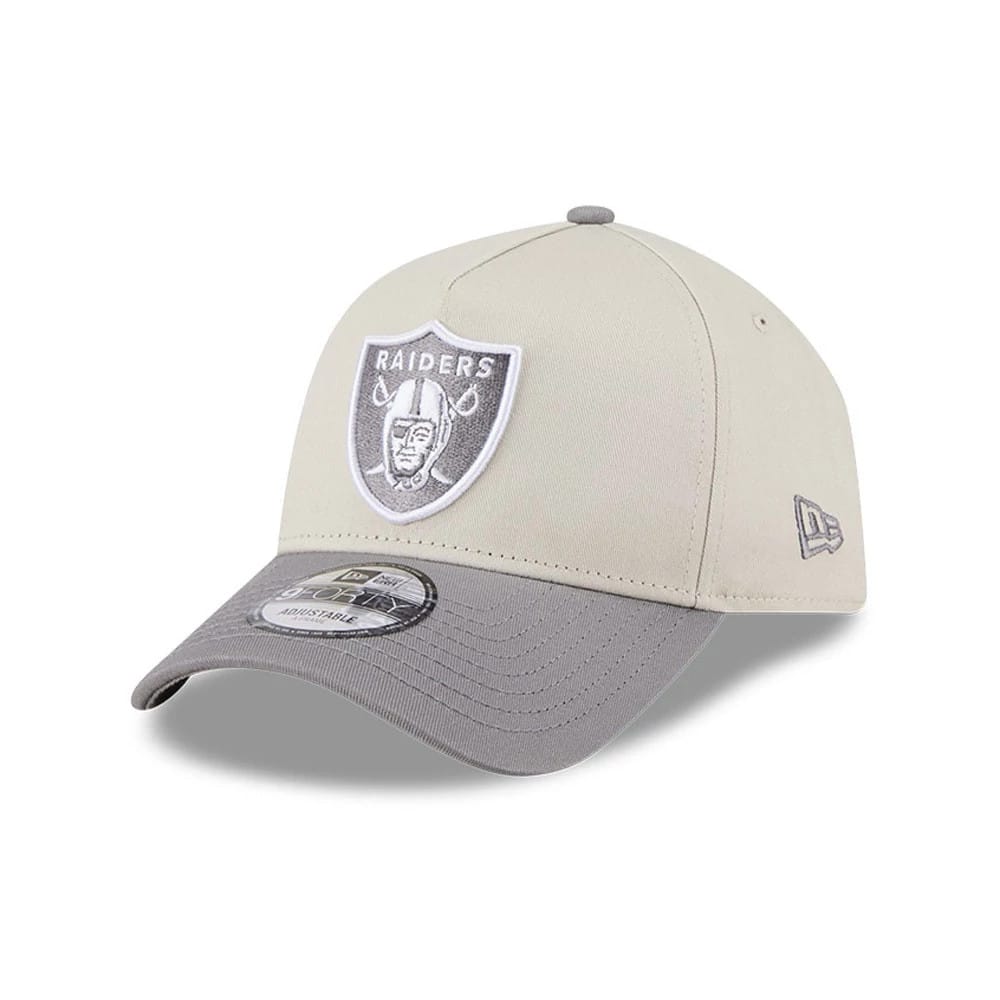 Las Vegas Raiders NFL Stone Storm Light Beige 9FORTY A-Frame Adjustable Cap-zelvios