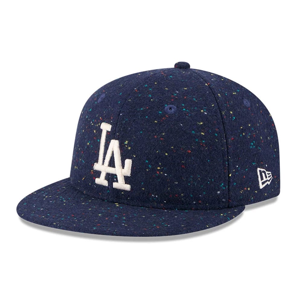 LA Dodgers MLB Speckled Wool Open Blue Retro Crown 9FIFTY Adjustable Cap-zelvios