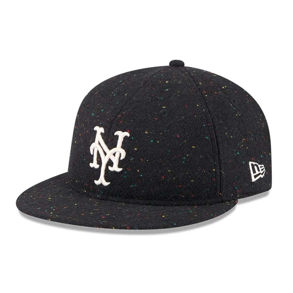 New York Mets MLB Speckled Wool Black Retro Crown 9FIFTY Adjustable Cap-zelvios