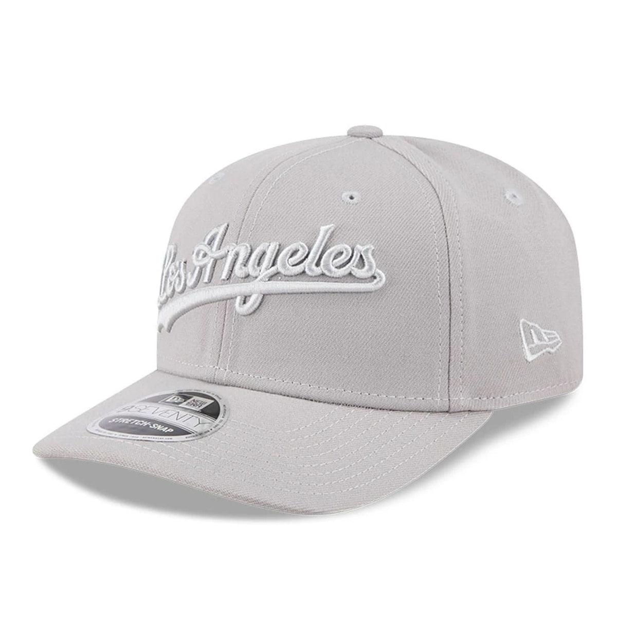 LA Dodgers MLB Script Grey 9SEVENTY Stretch Snap Adjustable Cap-zelvios