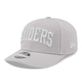 Las Vegas Raiders NFL Script Grey 9SEVENTY Stretch Snap Adjustable Cap-zelvios