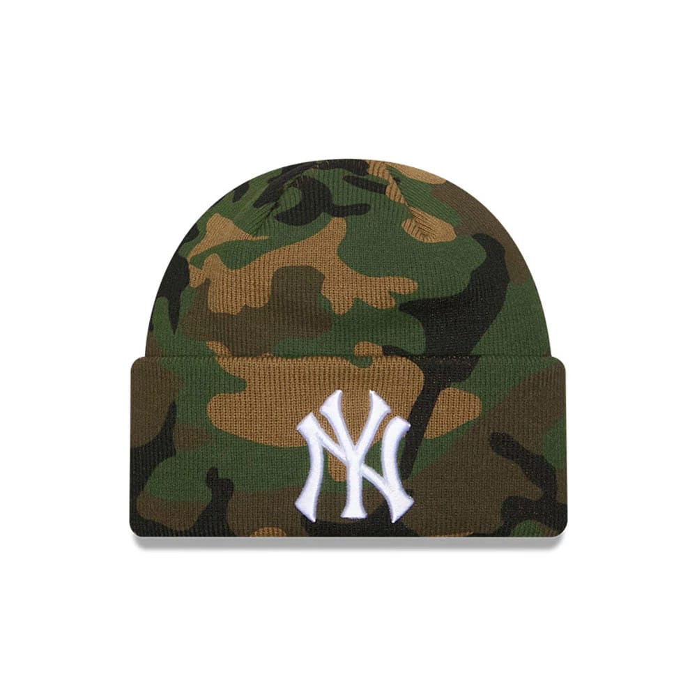 New York Yankees MLB Camo Green Cuff Knit Beanie-zelvios