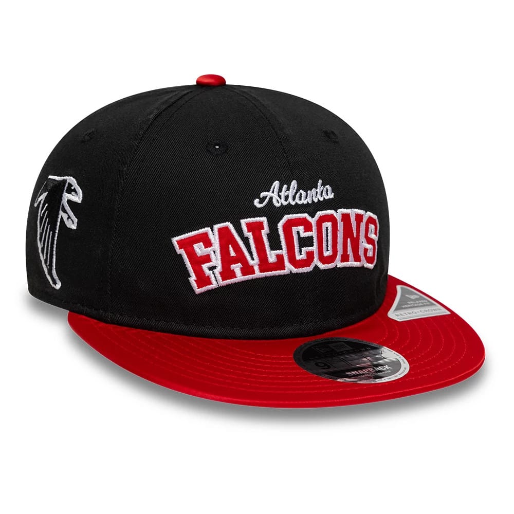 Atlanta Falcons NFL Historic Black Retro Crown 9FIFTY Adjustable Cap-zelvios
