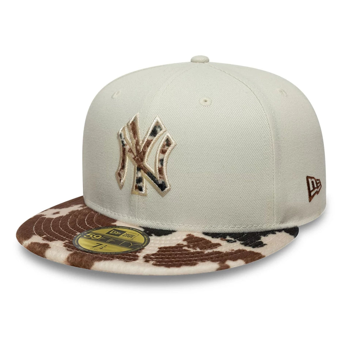 New York Yankees Animal Print Beige 59FIFTY Fitted Cap-zelvios
