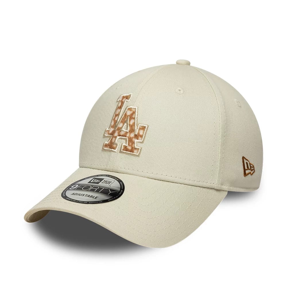 LA Dodgers Animal Print Cream 9FORTY Adjustable Cap-zelvios