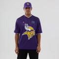 Minnesota Vikings NFL Mesh Purple Oversized T-Shirt-zelvios