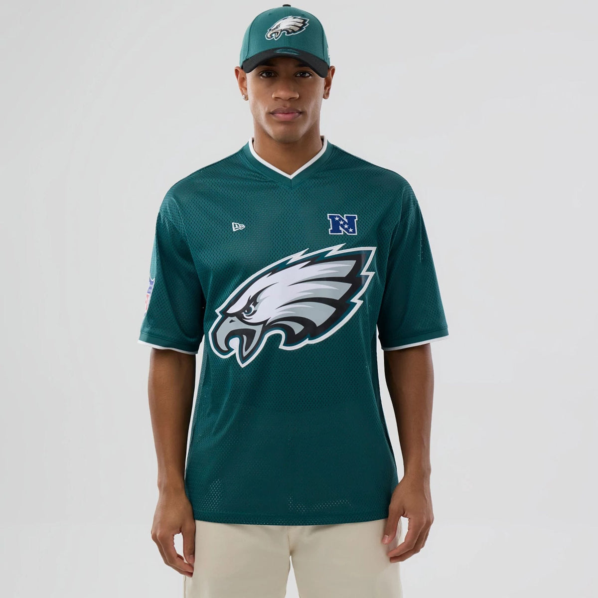 Philadelphia Eagles NFL Mesh Dark Green Oversized T-Shirt-zelvios