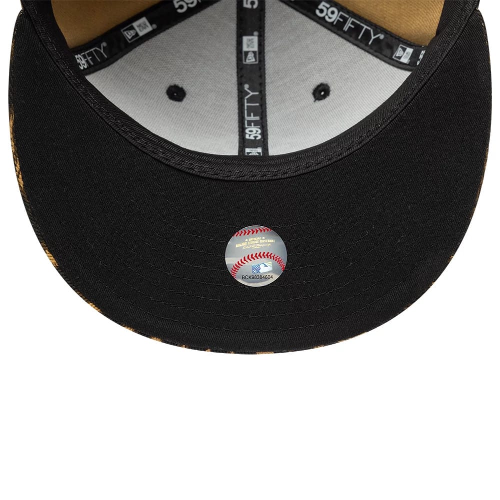 New York Yankees MLB Leopard Black 59FIFTY Fitted Cap-zelvios