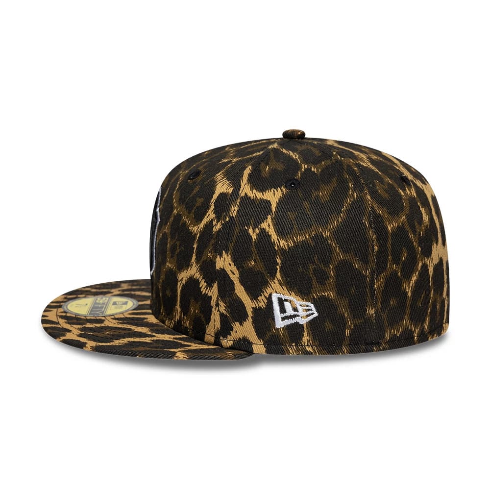 New York Yankees MLB Leopard Black 59FIFTY Fitted Cap-zelvios