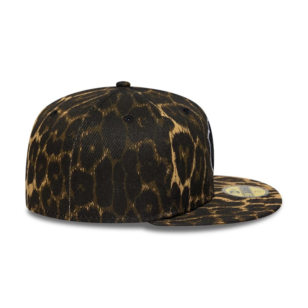 New York Yankees MLB Leopard Black 59FIFTY Fitted Cap-zelvios