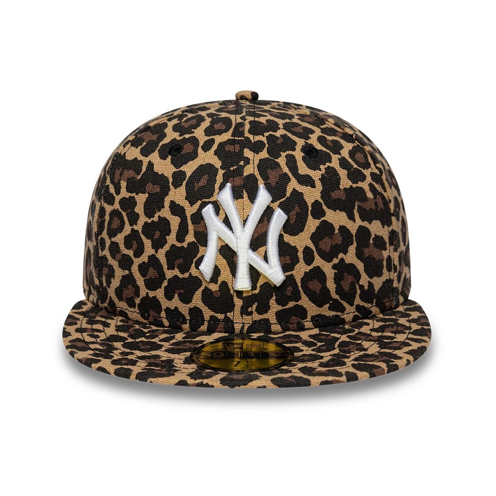 New York Yankees MLB Leopard Black 59FIFTY Fitted Cap-zelvios