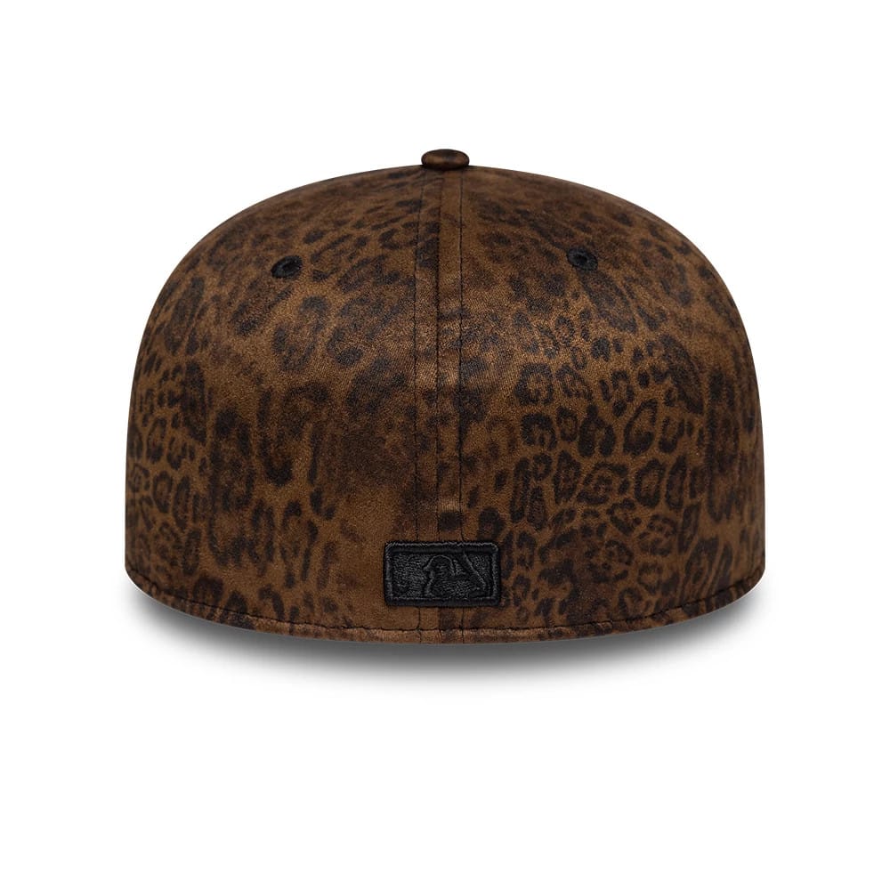 Atlanta Braves MLB Leopard Black 59FIFTY Fitted Cap-zelvios