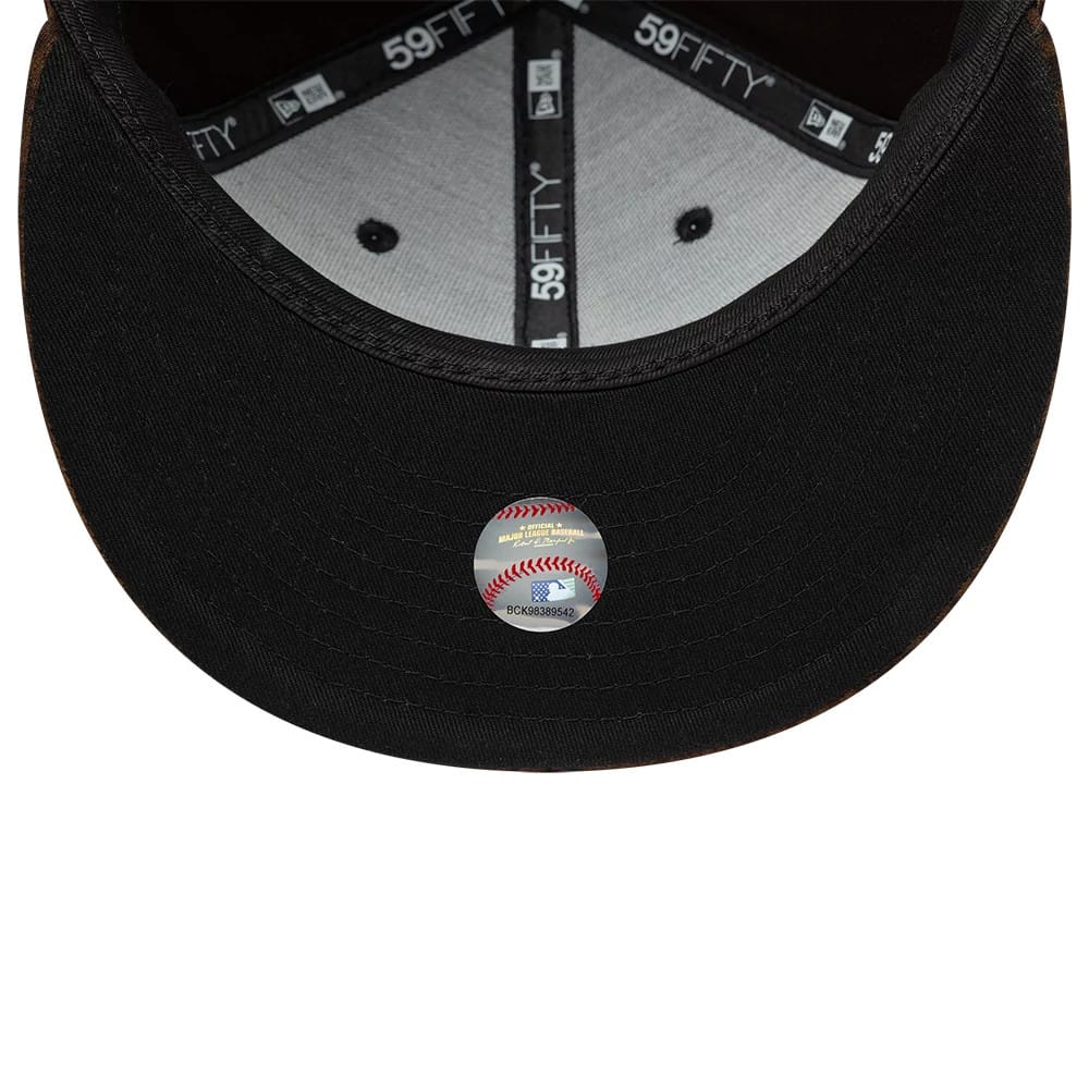 Atlanta Braves MLB Leopard Black 59FIFTY Fitted Cap-zelvios