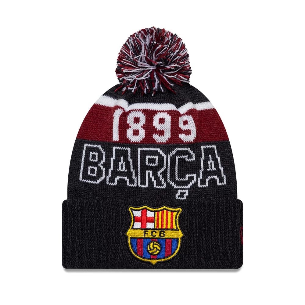 FC Barcelona Youth Core Navy Sport knit Beanie Hat-kentox