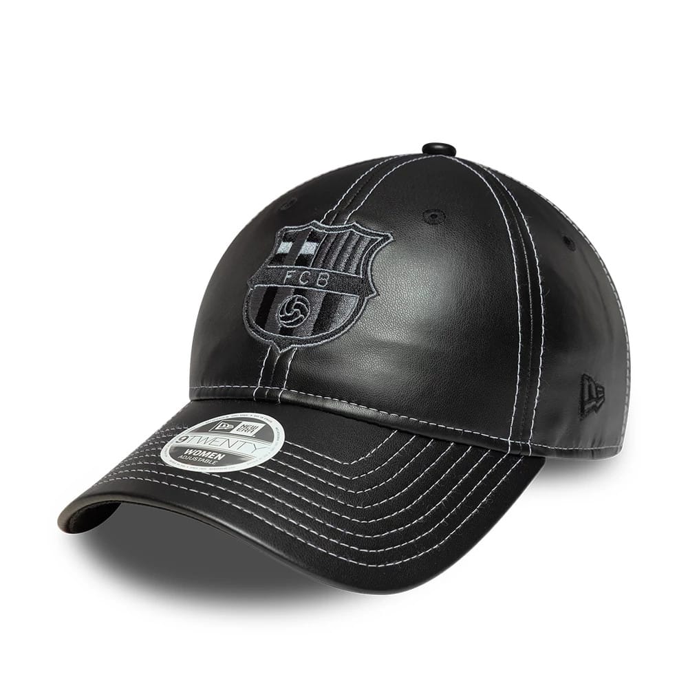 FC Barcelona Womens PU Black 9TWENTY Adjustable Cap-kentox