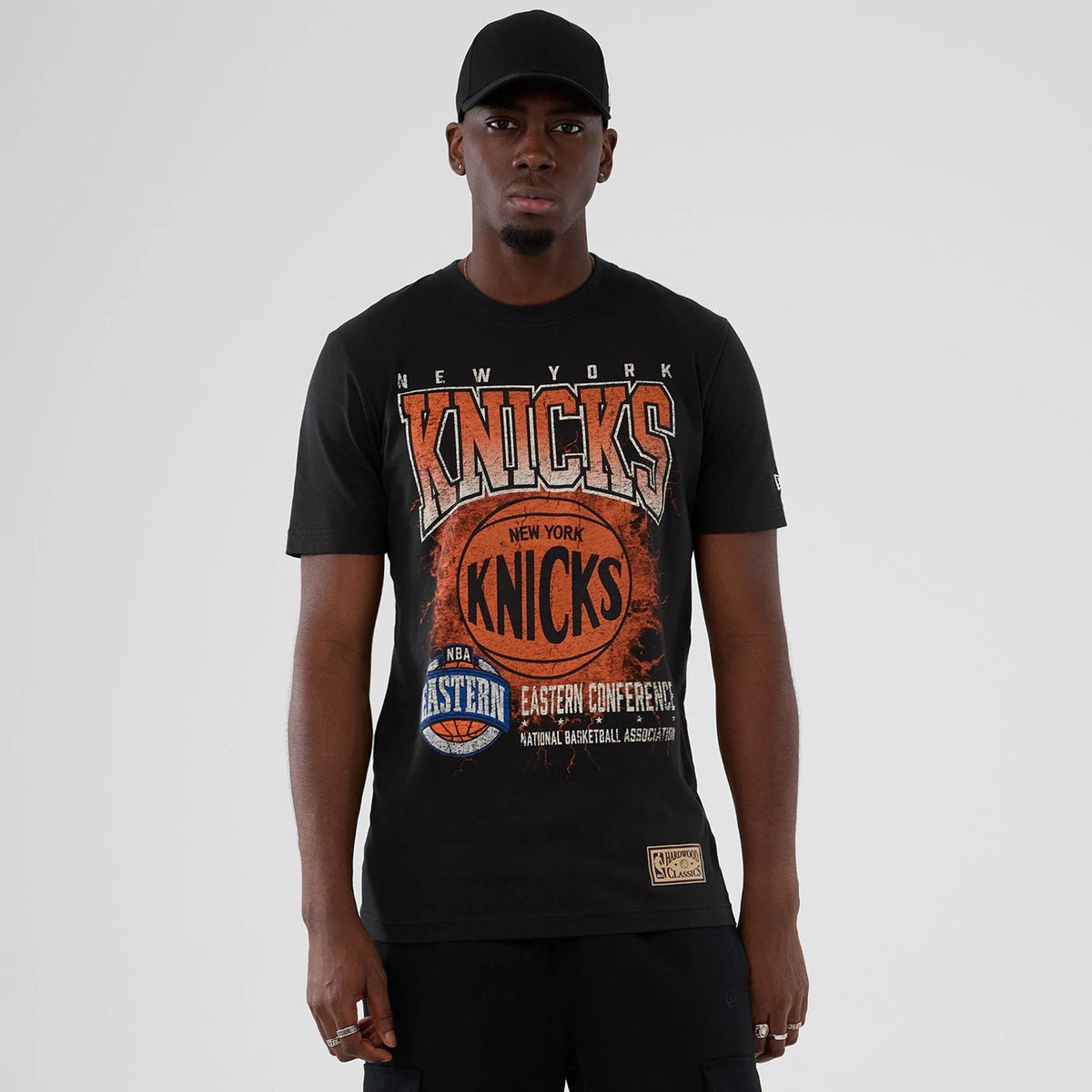 New York Knicks NBA Hardwood Classic Black T-Shirt-zelvios