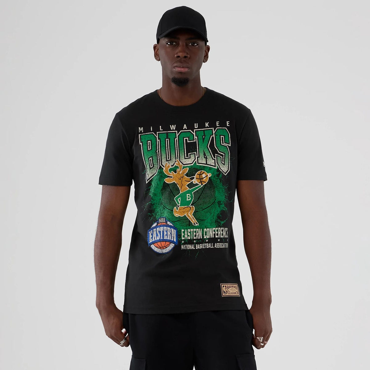 Milwaukee Bucks NBA Hardwood Classic Black T-Shirt-zelvios