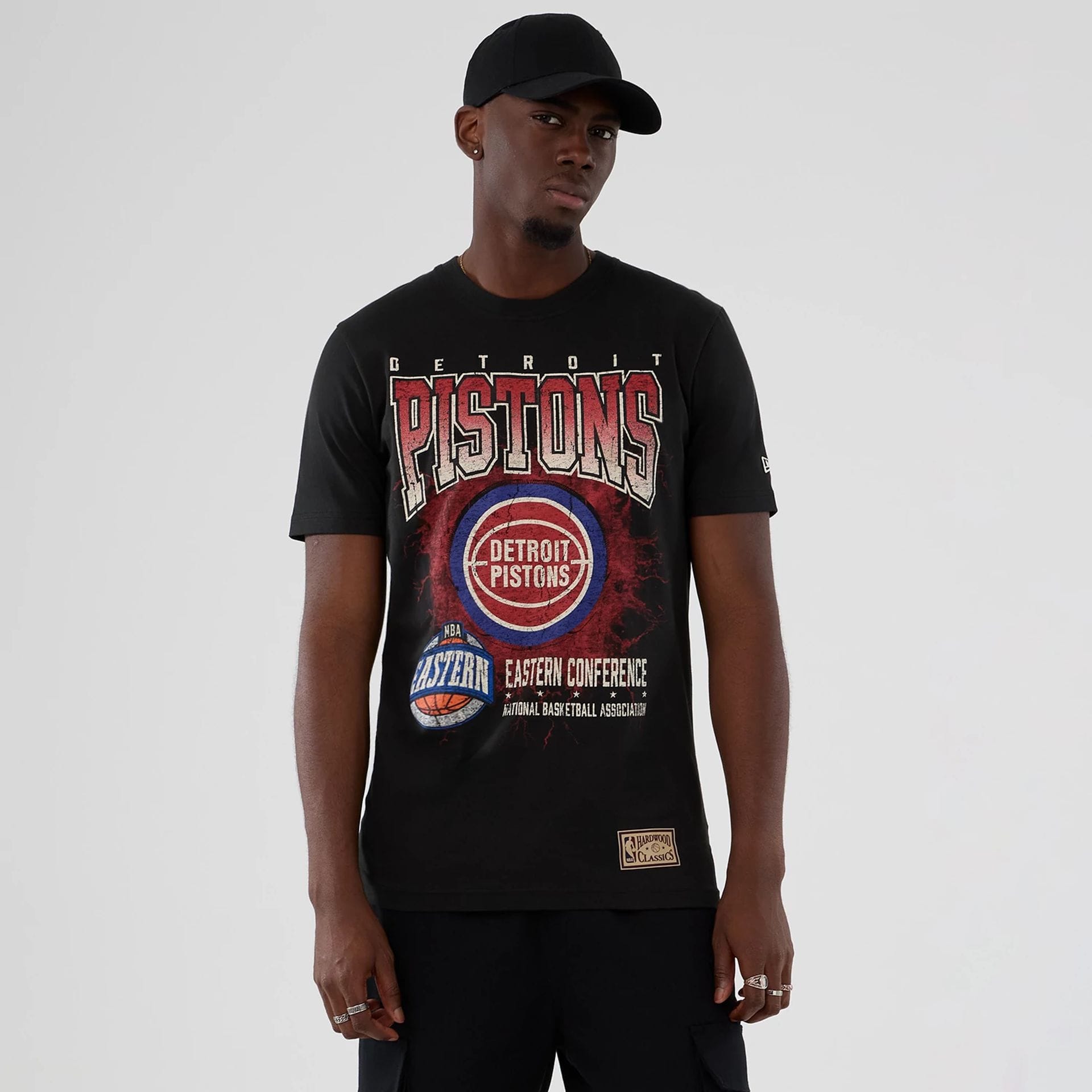 Detroit Pistons NBA Hardwood Classic Black T-Shirt-kentox