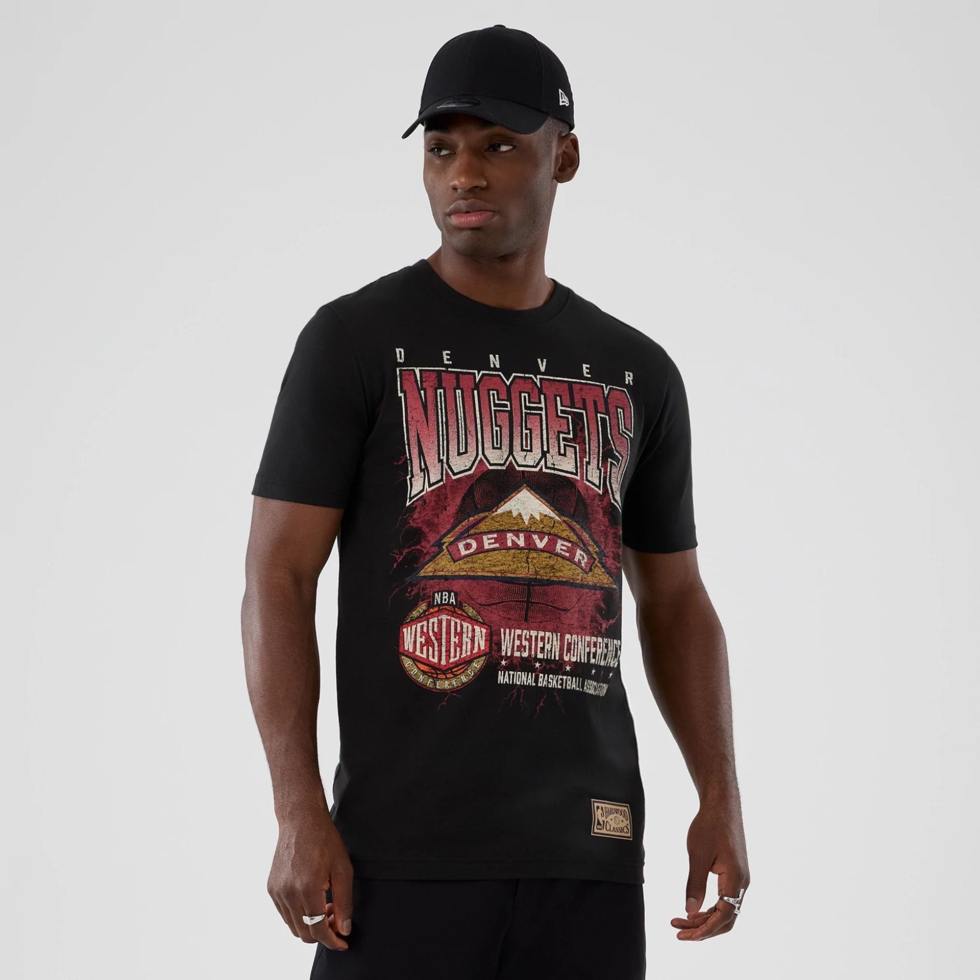 Denver Nuggets NBA Hardwood Classic Black T-Shirt-kentox
