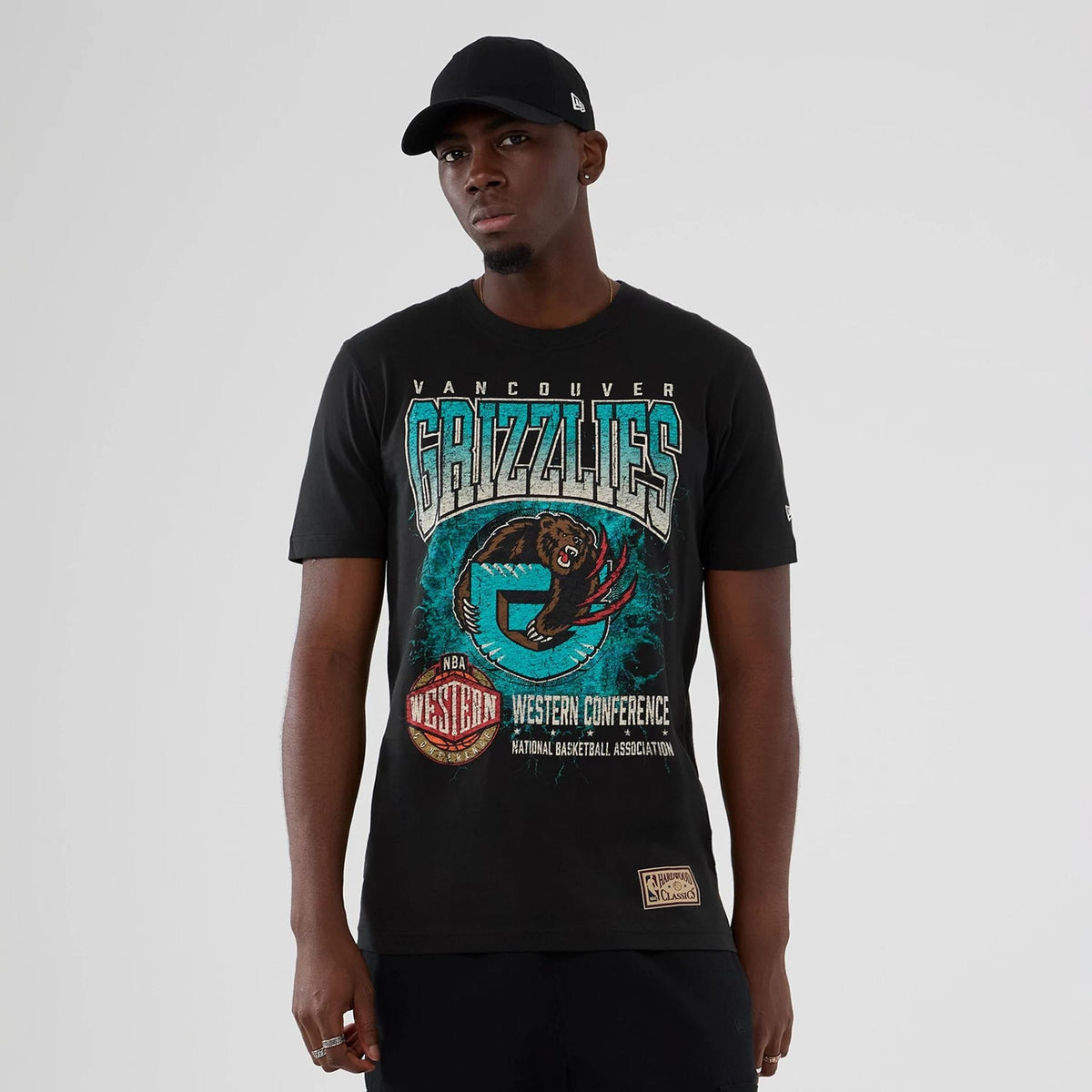 Vancouver Grizzlies NBA Hardwood Classic Black T-Shirt-zelvios