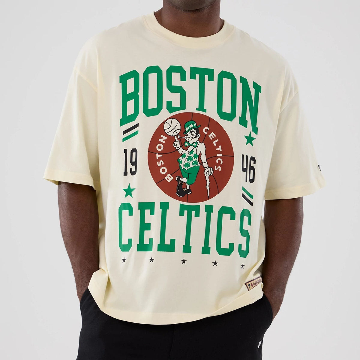 Boston Celtics NBA Hardwood Classic Cream T-Shirt-zelvios