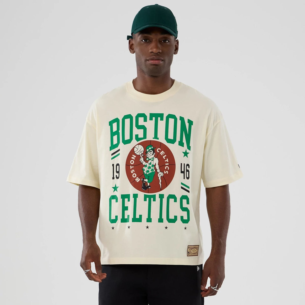 Boston Celtics NBA Hardwood Classic Cream T-Shirt-zelvios
