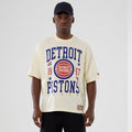 Detroit Pistons NBA Hardwood Classic Cream T-Shirt-kentox
