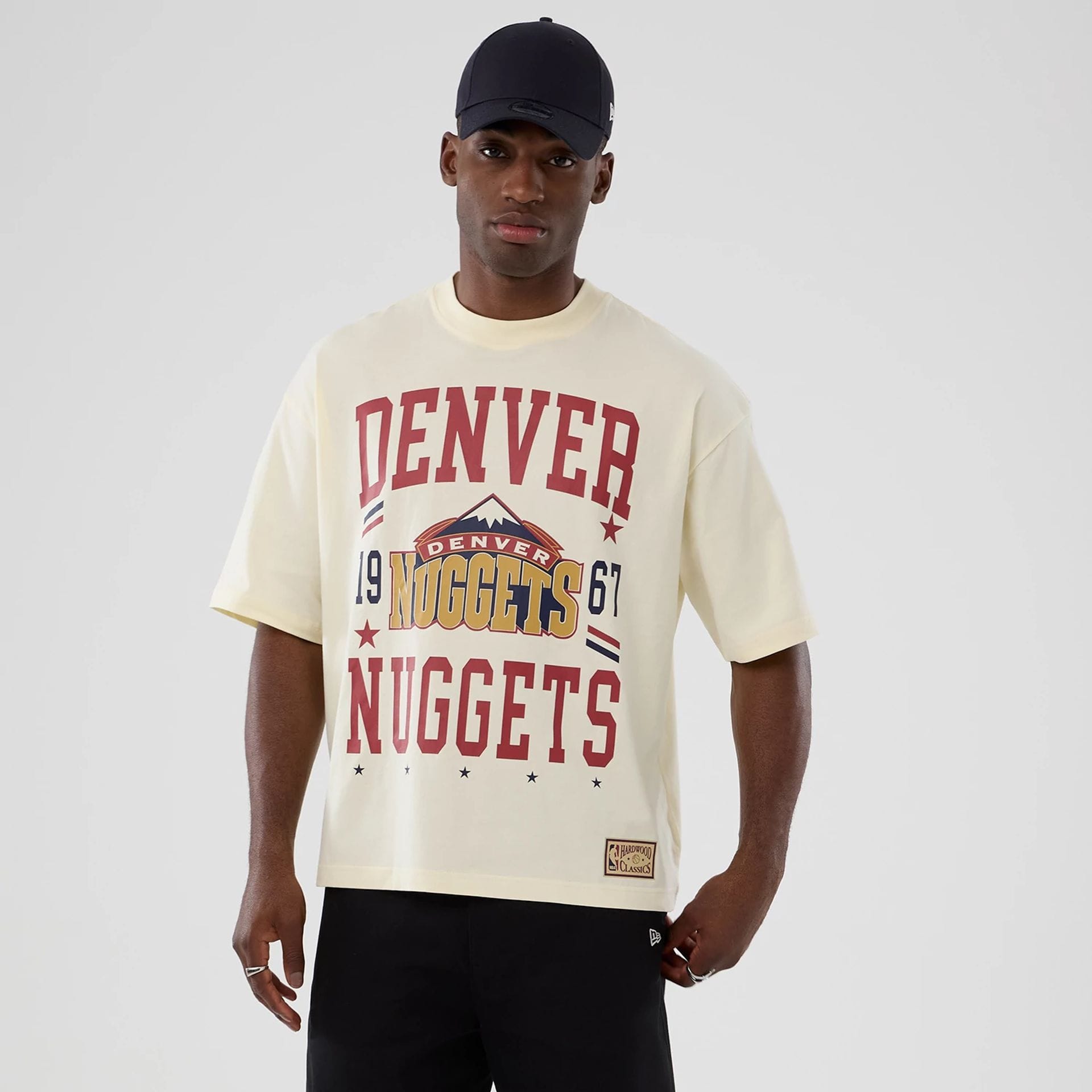 Denver Nuggets NBA Hardwood Classic Cream T-Shirt-kentox