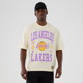 LA Lakers NBA Hardwood Classic Cream T-Shirt-zelvios