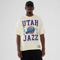 Utah Jazz NBA Hardwood Classic Cream T-Shirt-zelvios