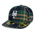 New York Mets MLB Check Dark Green Low Profile 59FIFTY Fitted Cap-zelvios