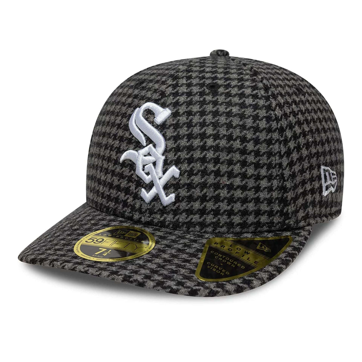 Chicago White Sox MLB Houndstooth Black Low Profile 59FIFTY Fitted Cap-zelvios