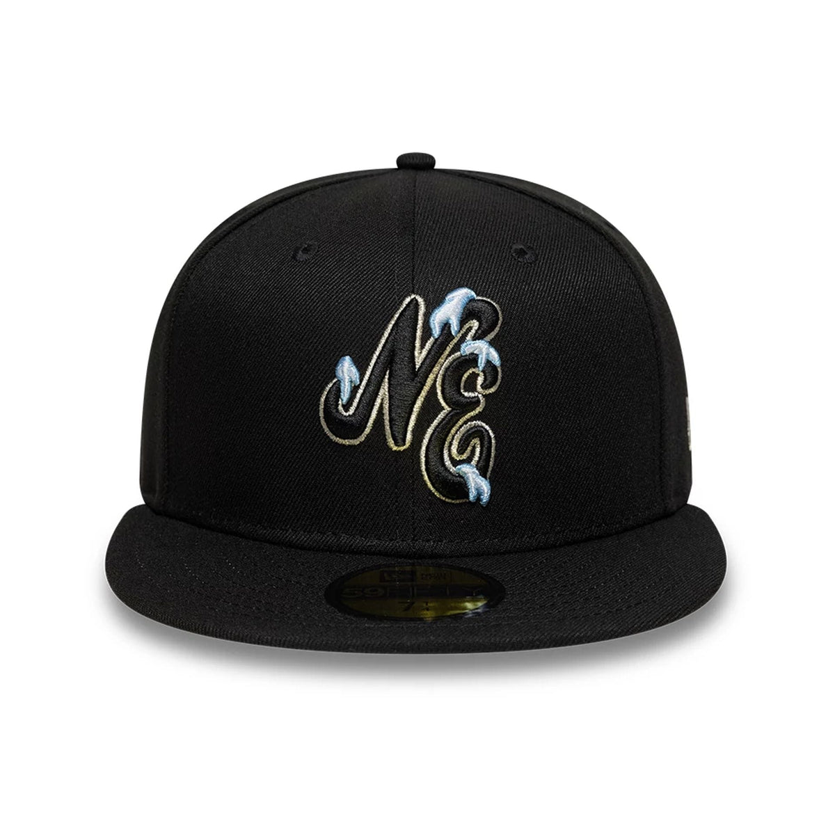 New Era Snow Icon Black 59FIFTY Fitted Cap-zelvios