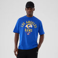 LA Rams NFL International Series Games 2025 Bright Blue Oversized T-Shirt-zelvios