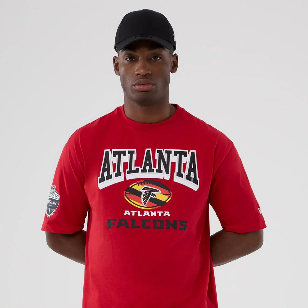 Atlanta Falcons NFL International Series Games 2025 Red Oversized T-Shirt-zelvios