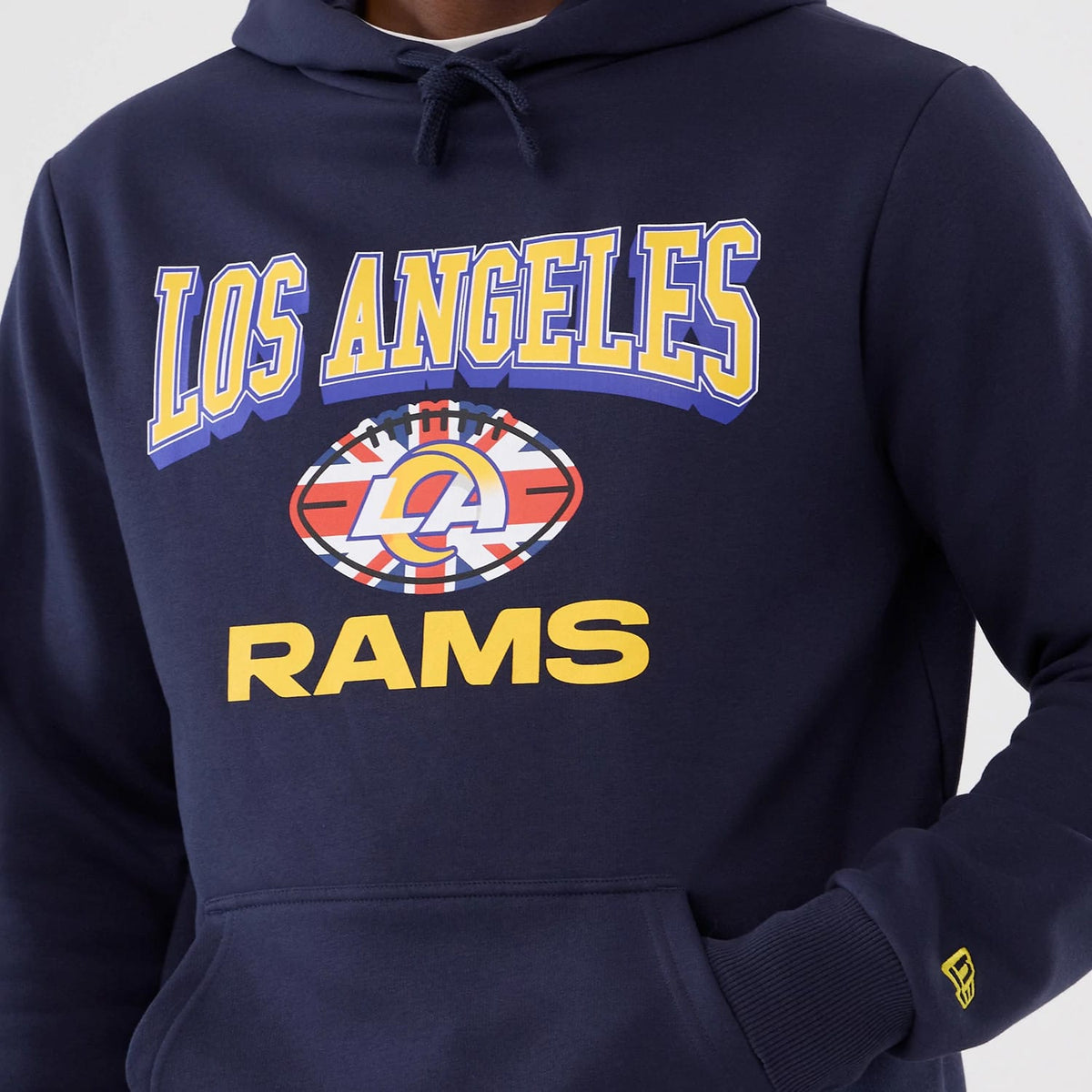LA Rams NFL International Series Games 2025 Navy Pullover Hoodie-zelvios