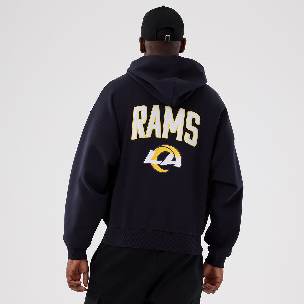 LA Rams NFL International Series Games 2025 Navy Premium Pullover Hoodie-zelvios