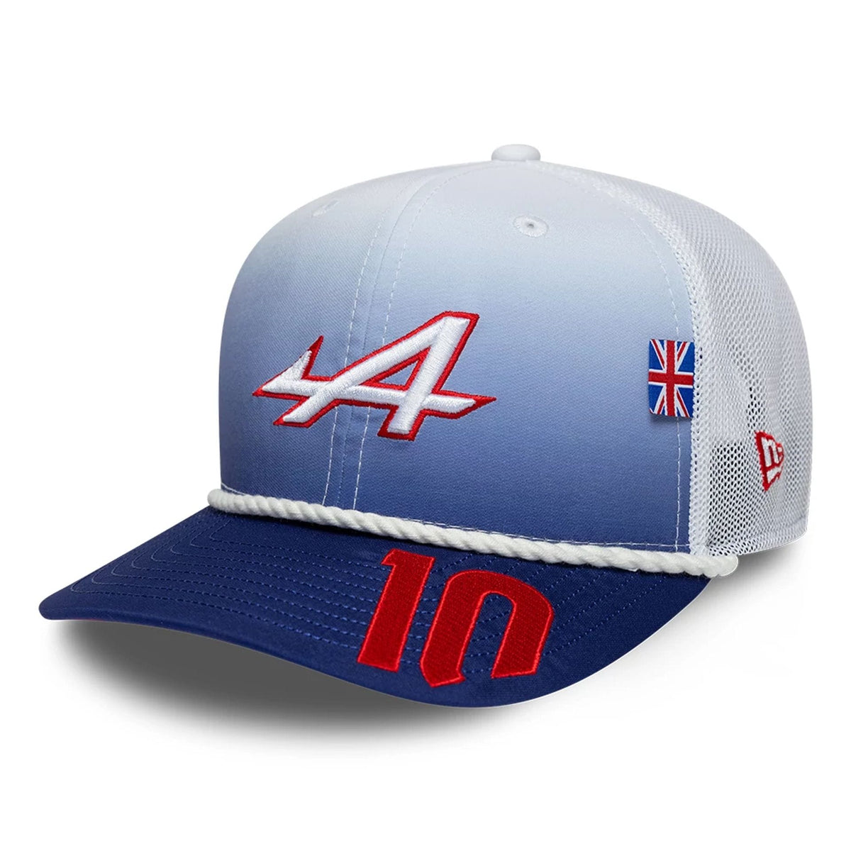Alpine Racing Pierre Gasly Silverstone Race Special White 9SEVENTY Stretch Snap Adjustable Cap-zelvios