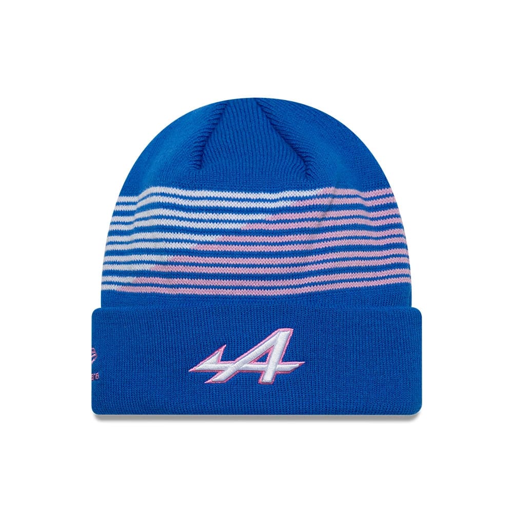 Alpine Racing Team Blue Cuff Knit Beanie Hat-zelvios
