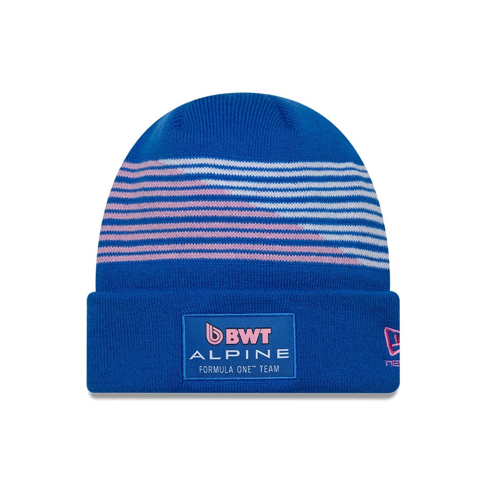 Alpine Racing Blue Cuff Knit Beanie Hat-zelvios