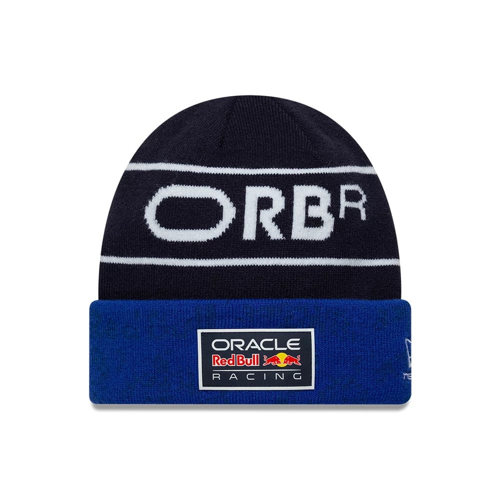 Red Bull Racing Replica Isack Hadjar Dark Blue Cuff Knit Beanie Hat-zelvios