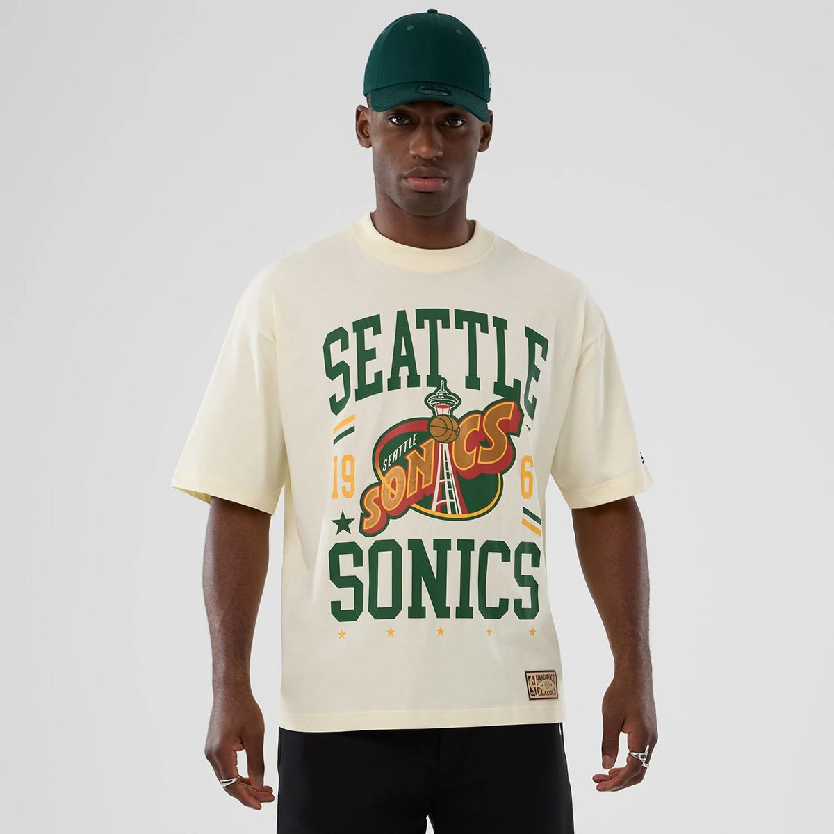 Seattle Supersonics NBA Hardwood Classic Cream T-Shirt-zelvios